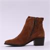 Paul Green Western Block Heel Ankle Boot - Toffee